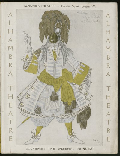 Title Page of Souvenir Program for Ballets Russes by Leon Bakst