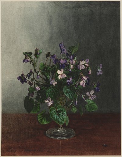 Bouquet of Violets by Léon Bonvin