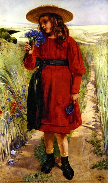 Spring or, Young Girl with Cornflowers by Leon Henri Marie Frederic