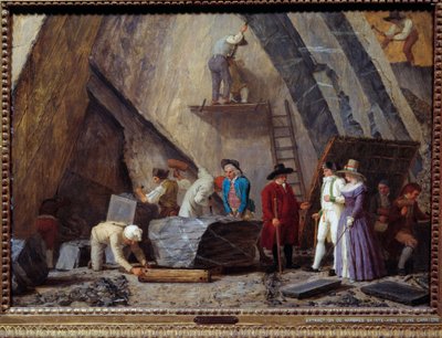 The Extraction of Saint-Anne Marble from a Quarry by Léonard Defrance