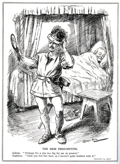 The Challenge to Lloyd George and the Coalition Government from the Labour Party, January, 1920 by Leonard Raven Hill