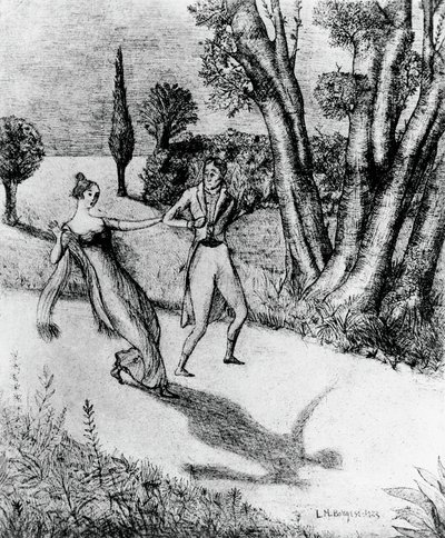 Peter, Terrifying Shadowless Man, Illustration for Peter Schlemihl