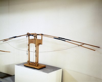 Machine for flying with wing wings, model according to the drawing of Leonardo da Vinci by Leonardo da (after) Vinci