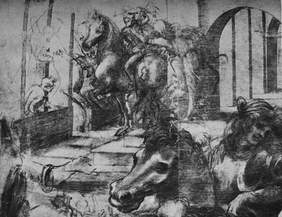 Adoration of the Magi, c1481 by Leonardo da Vinci