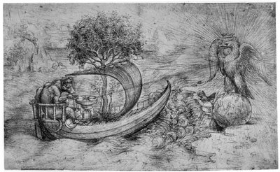 Allegory with Wolf and Eagle by Leonardo da Vinci
