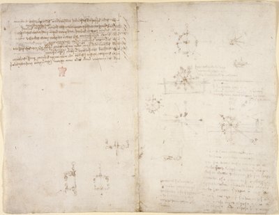 Drawings on the mechanical powers and forces, percussion, gravity, motion, optics and astronomy, with various arithmetical and geometrical propositions by Leonardo da Vinci