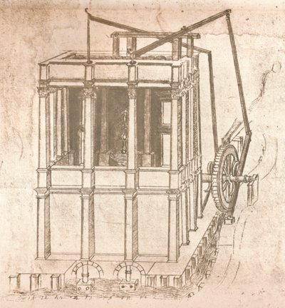 Drawing of Projects for Castles and Villas by Leonardo da Vinci
