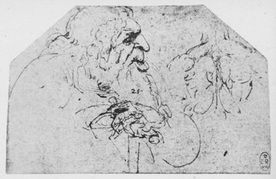 Half-Length of an Old Man Leaning on a Stick by Leonardo da Vinci