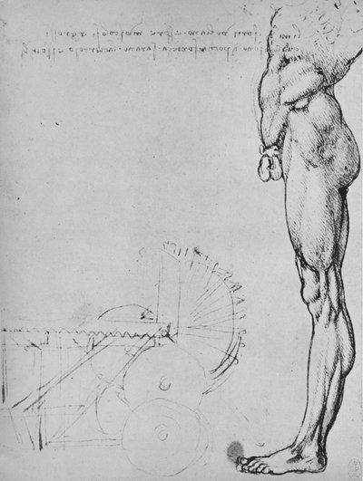Study of the Lower Half of a Man and of Machinery by Leonardo da Vinci
