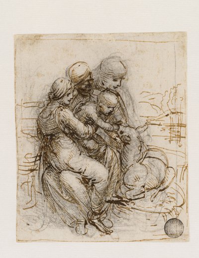 The Virgin and Child with Saint Anne (Anna Metterza) by Leonardo da Vinci