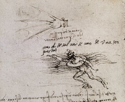 The Palm and the Buoy, Codex Atlantic by Leonardo da Vinci