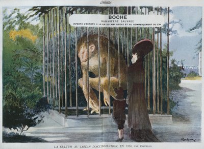 Boche, Savage Mammal, Infested Europe at the End of 19th Century and Beginning of 20th Century, Illustration from 