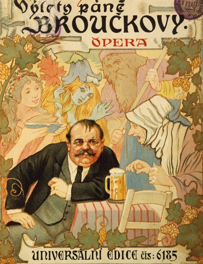 Title page of Vylety pane Brouckovy by Leos Janacek by Leos Janacek