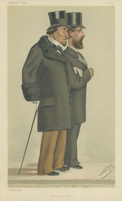 The Earl of Beaconsfield and Mr Montagu William Lowry Corry by Leslie Matthew Ward
