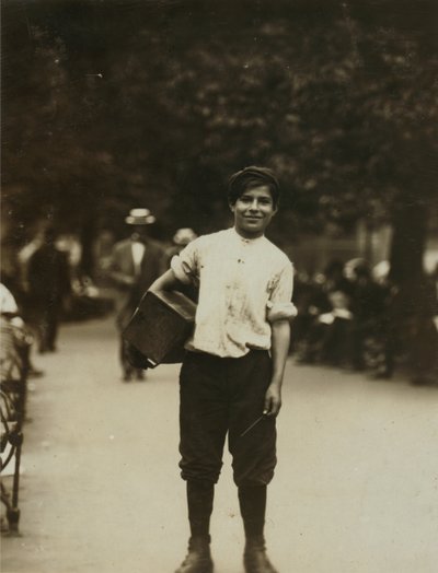 Young Bootblack Working in Union Square, New York City by Lewis Wickes Hine