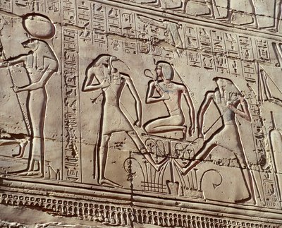 Interior Wall Reliefs Depicting Offerings to the Deities (Detail) by Unbekannt Unbekannt