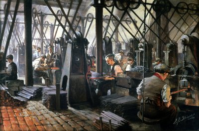 Iron & Steel, Forging files, Cyclops Steel and Iron Works, Sheffield, Yorkshire by Unbekannt Unbekannt