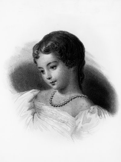 Portrait of Augusta Ada Byron, Countess of Lovelace, English Mathematician and Writer, First Computer Programmer, Engraving by Unbekannt Unbekannt