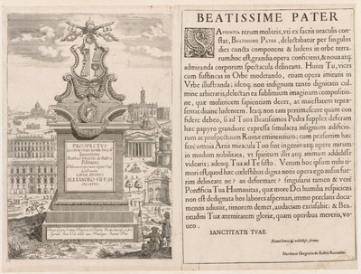 Frontispiece from Prospectus Locurum Urbis Romae Insignium by Lievin Cruyl