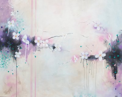 Soft Floral Abstract by Lillian Christiansson