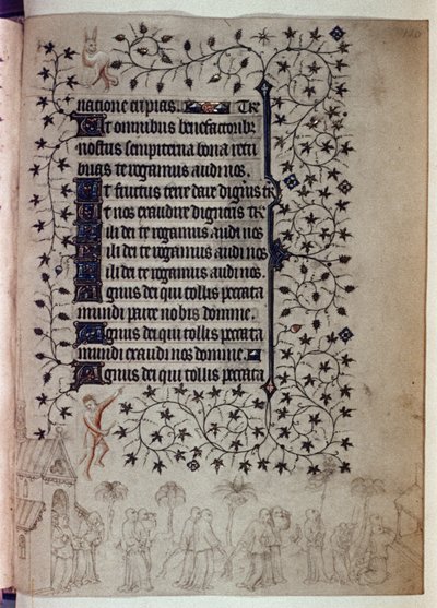 Litany of a Book of Hours: Great Procession in Rome Against the Plague by Limbourg Brothers