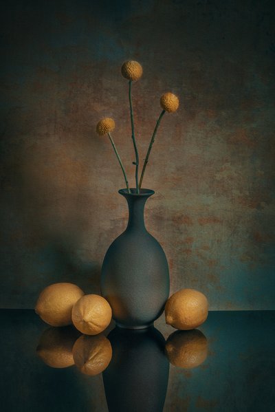 Rustic Lemon Still Life by Liu Xing