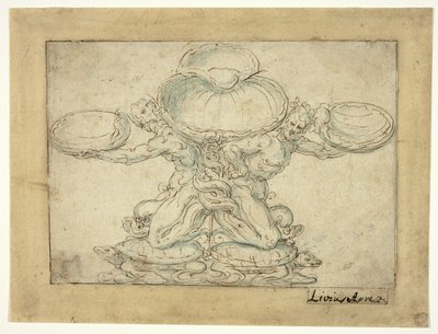 Design for a Salt Cellar or a Table Fountain by Livio Agresti