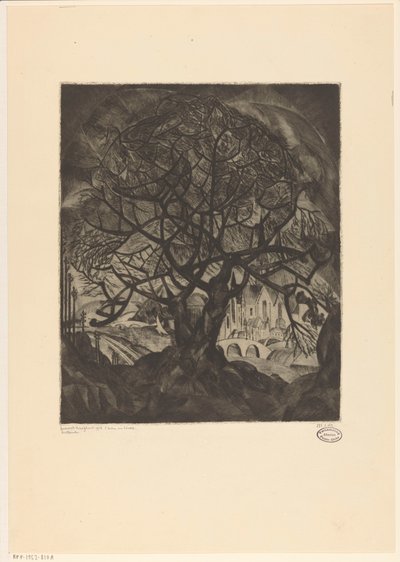 Tree with Bare Branches by Lodewijk Schelfhout (signed by artist)