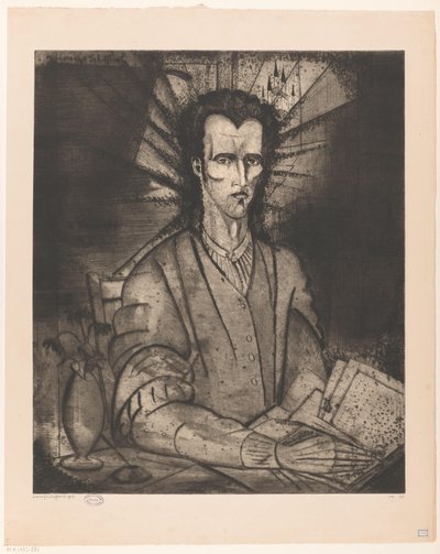 Philosopher by Lodewijk Schelfhout (signed by artist)