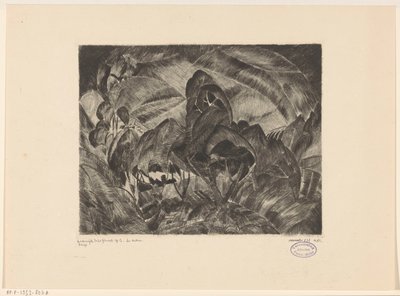 Hill Landscape with Trees by Lodewijk Schelfhout (signed by artist)