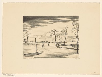 Dutch Winter Landscape II by Lodewijk Schelfhout (signed by artist)