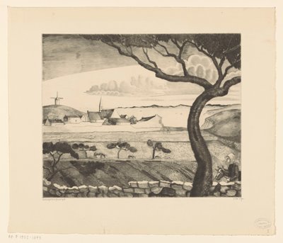 Coastal Landscape with Country Road by Lodewijk Schelfhout (signed by artist)