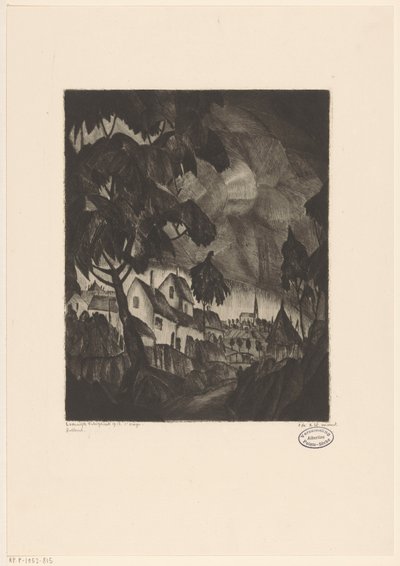 Thunderstorm by Lodewijk Schelfhout (signed by artist)