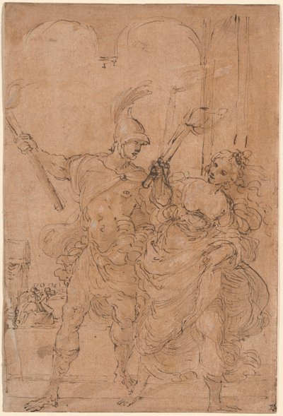 Alexander and Thaïs Setting Fire to Persepolis by Lodovico Carracci