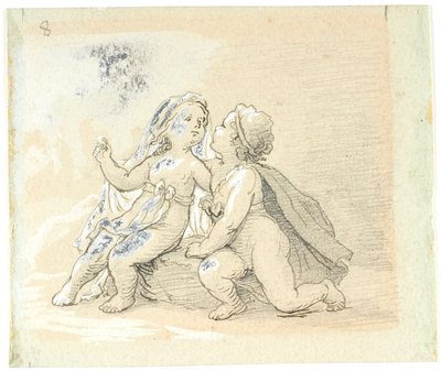 Vignette with a Boy Proposing to a Girl by Lorenz Frølich
