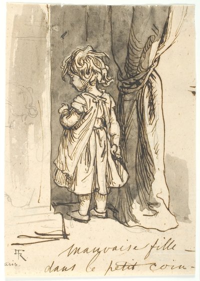 The Naughty Girl in the Corner by Lorenz Frølich