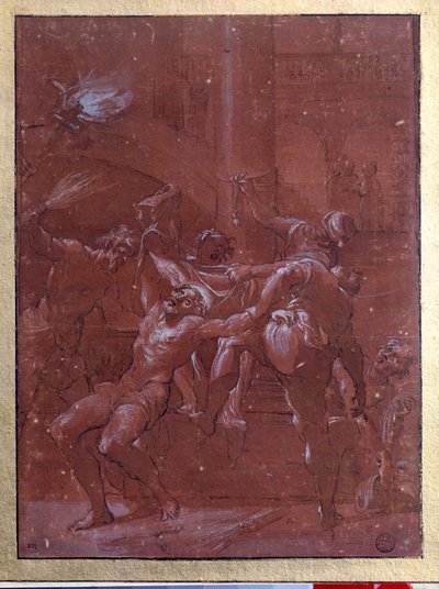 The flogging of Christ by Lorenzo  Garbieri