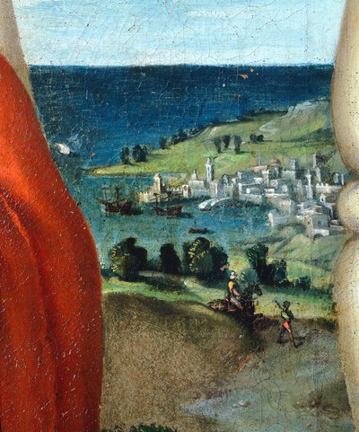 Madonna in Glory with Saints Cosmas and Damian in Adoration by Lorenzo Lotto