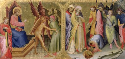 St. James and Hermogenes and The Martyrdom of St James, predella panel from an altarpiece for the Nobili Chapel in Santa Maria degli Angeli, Florence by Lorenzo Monaco