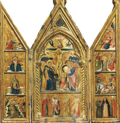 Portable Triptych with a Central Crucifixion by Lorenzo Veneziano