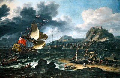 A Shipping Scene by Lorenzo da Castro