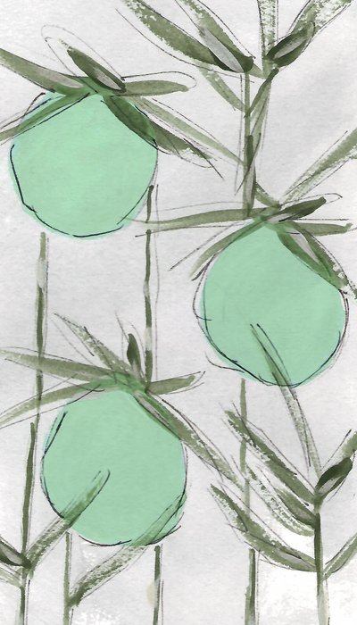 Abstract Green Botanicals by Lori Ann Folz