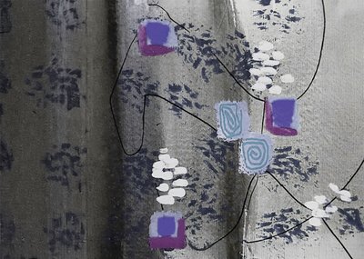 Elegant Abstract Silver Flow by Lori Ann Folz