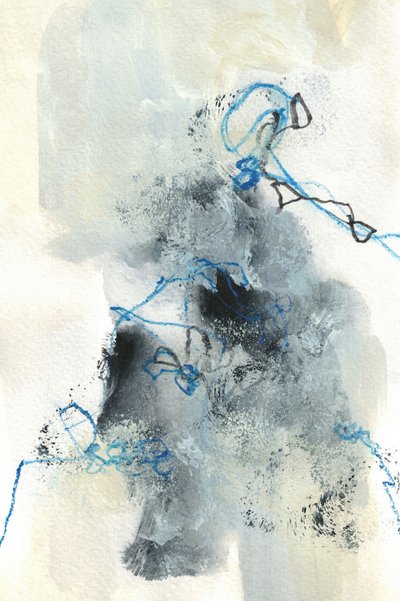 Fluid Gray Blue by Lori Ann Folz