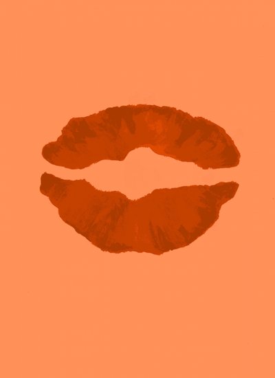 Passionate Orange Lips by Lori Ann Folz