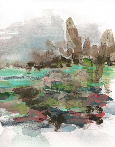 Serene Mountain Reflections by Lori Ann Folz