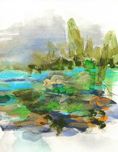 Vibrant Forest Reflections by Lori Ann Folz
