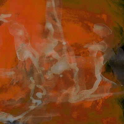 Vibrant Orange Abstract Flow by Lori Ann Folz