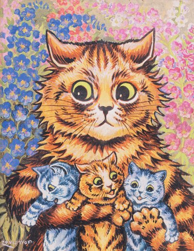 Louis Wain Print Lets Be Friends Cats Louis Wain Cat 