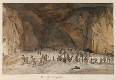Interior of Santa Maria Capella Grotto (Voyage en Italie, en Sicile et à Malte - 1778) by Louis Ducros